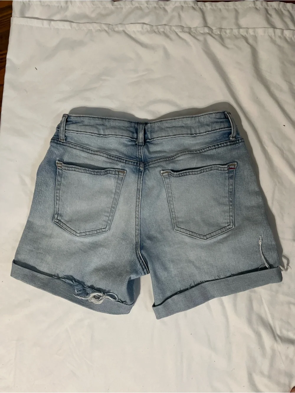 Light Wash Distressed Denim Shorts - Edgely Jeans size 8
